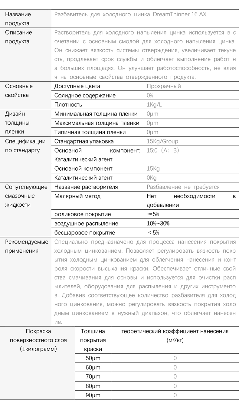 Растворитель для холодного распыления цинка